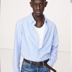 Banana Republic Standard‎ Fit Oxford-Fit Shirt Blue Small New With Tags